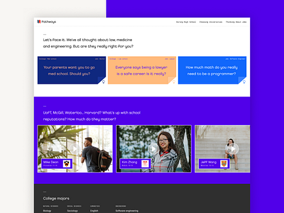 Pathway Education Project bold cabin colors education home landing page roboto roboto mono web website