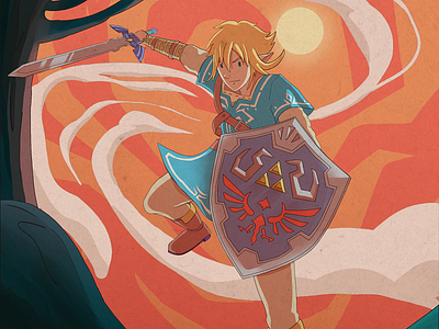 The Adventure of Link from Hyrule breath of the wild character comic art concept art fanart fiction freestyle game game art hyrule illustration illustrator japan link nintendo nintendo switch painting photoshop switch zelda