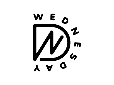 Wednesday day hand type icon lettering minimal monogram signage type typography vintage wednesday week