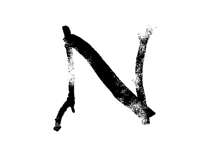 N Letter alphabet letter lettering minimal