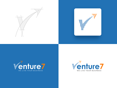 Venture 7 logo branding design icon logo vector web website