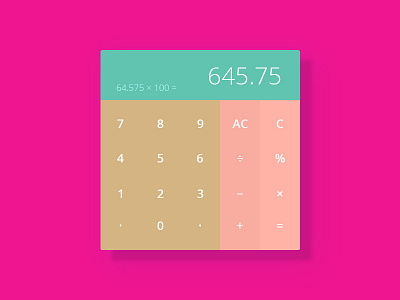 Calculator 004 calculator dailyui pastels ui