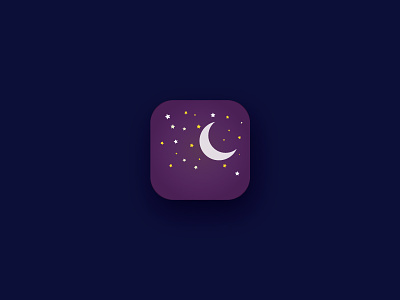 Lunar App Icon 005 app icon dailyui moon night stars