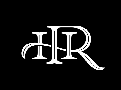 HR Monogram design h hotel identity letter logo monogram r vector