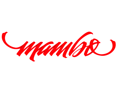 Mambo branding brushpen handmade lettering logo red script type typography