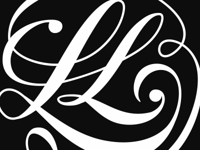 Double L monogram calligraphy double handmade letter lettering monogram script type typography wedding