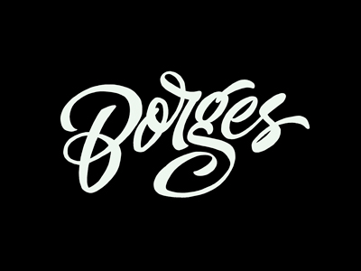 Borges lettering draft by Gerardo Ruiz on Dribbble