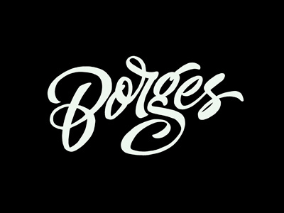Borges lettering draft brushpen calligraphy custom design handmade lettering logo script typography