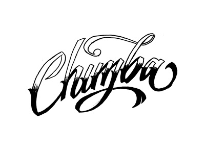 Chimba brushpen calligraphy custom design handmade lettering logo script typography