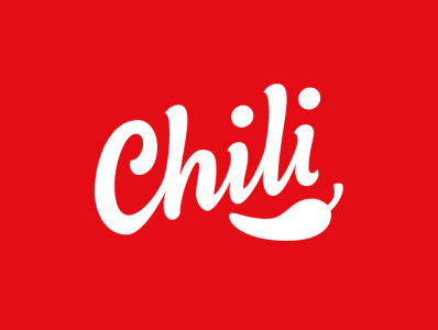 Chili Logo brushpen chili clothes handmade lettering logo script spicy typography