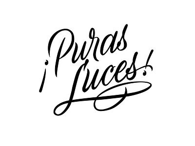 Puras Luces -  Brushpen Lettering