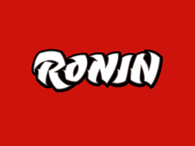 Ronin branding brushpen handmade handwriting lettering logo ronin script