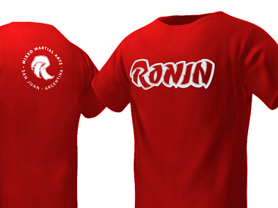 Ronin T-shirt branding brushpen handmade handwriting lettering logo ronin script tshirt