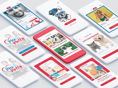 Max&Holley App Design app design flat illustration minimal typography ui