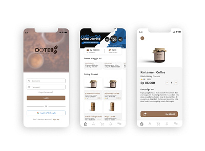 Coffee Shop Mobile App coffe landing page mobile mobile design ui user user experience
