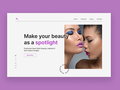 Women's Beauty Landing Page beauty landing page mobile design ui user interface
