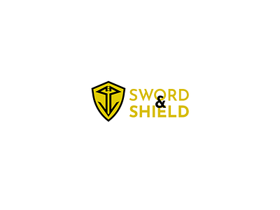 Sword & Shield - Logo Design branding clean design flat graphic design illustration logo vector