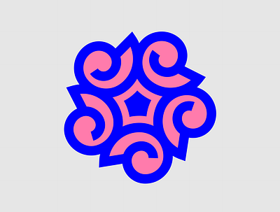 005 - Shape Study blue branding circular clean design flat geometric geometry icon illustrator logo mark pink repeating rotation shape shapes spiral star vector