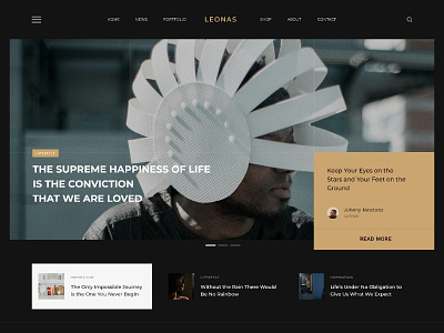 Leonas blog clean creative design design editorial fashion design grid landingpage magazine minimal news theme trend design ui