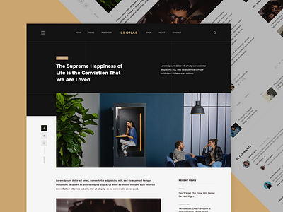 Leonas - Blog Magazine Template (Single Page)