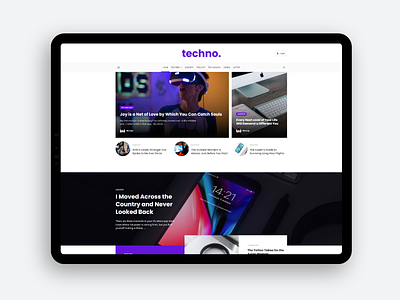 Techno - News Website - Suga blog clean concept editorial design fashion landingpage magazine minimal theme typography