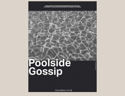 Poolside Gossip - Poster black and white brand design branding california design monochrome palm poolside poster poster art slim aarons wall art