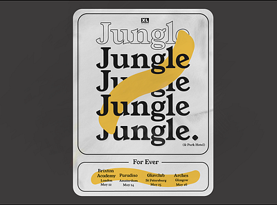 Jungle & Park Hotel - Poster Concept branding branding concept concert design event branding flyer illustration jungle music music art poster poster art type typography