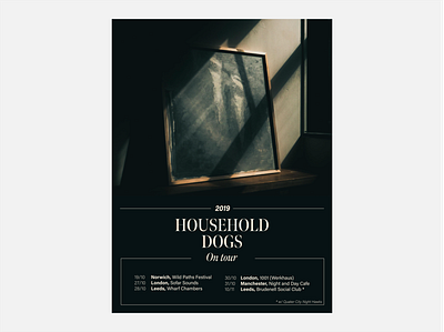 Household Dogs, UK Tour Poster brand branding concert design event branding gig gig poster illustrator music music art poster poster art