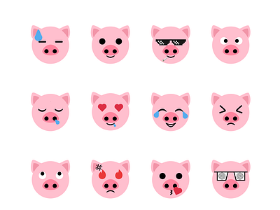 Pigmoji avatar emoji emotions icon pig