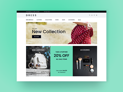 Dress landing page