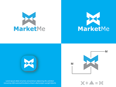 MarketMe Branding Logo Design branding design flat logo desgin graphic design identity logo design logo design minimal logo design