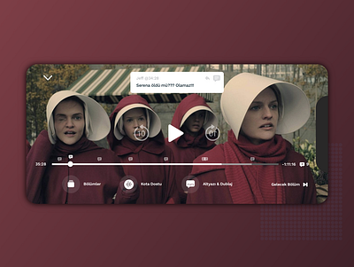 Player adding comments comments handmaid hulu mobile app mobile player mobile ui movie player netflix seekbar social tv series tv shows ui design ux