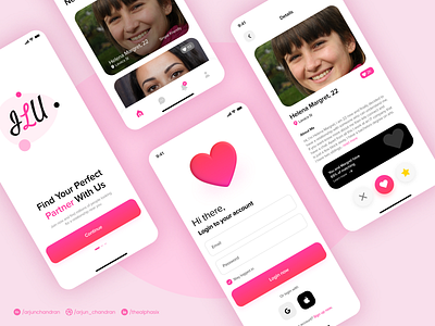 ILU Dating App Concept Design app dating app design ios login ui ux