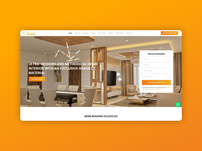 Wudzo Interior Design Company Website Design branding design ui ux website wordpress