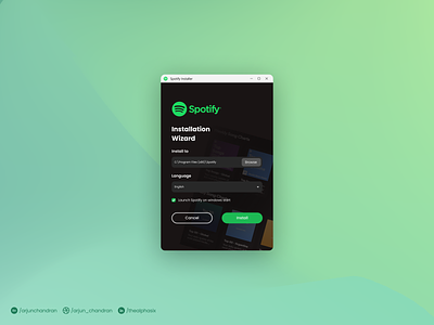 Spotify Music Windows Installer app design software spotify ui ux windows