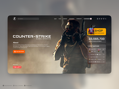 Counter Strike Website Redesign gaming landing page ui ui design webdesign website design