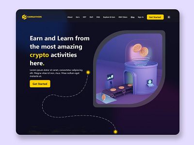 Crypto landing page redesign design ui ux web