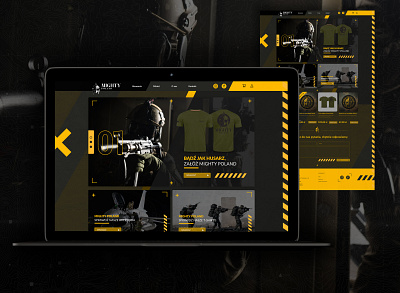 Military Wear - webshop, home page adobe xd branding design logo ui vector web webdesign website