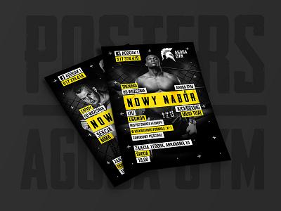 Agoga Gym Posters adobe photoshop design graphic design photoshop poster print typography