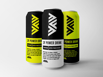 3F - FFF - power drink can design adobe photoshop branding can design graphic design package design packaging photoshop