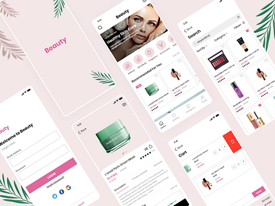 Beauty App beauty cosmetic design ecommerce shopping app ui