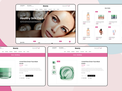 Beauty Website beauty cosmetics design ecommerce ecommerce design shopping ui web design website