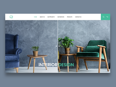 Interior design website decoration design furniture home interior ui