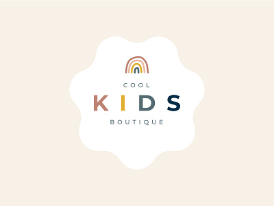 Logo cool Kids adobe branding design graphic design identité visuelle illustration illustrator kid kids logo logokids logotype typographie