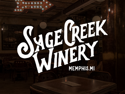 Sage Creek Winnery lettering logo