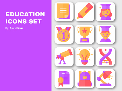 Education icon set app education educations flaticon icon icons iconset school set stationary study