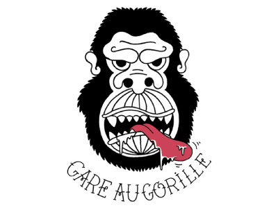 Gare au gorille brassens flash tattoo gorilla gorille sketch