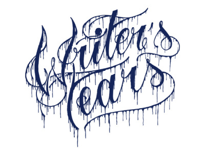 Writers tears dripping graffiti type whisky