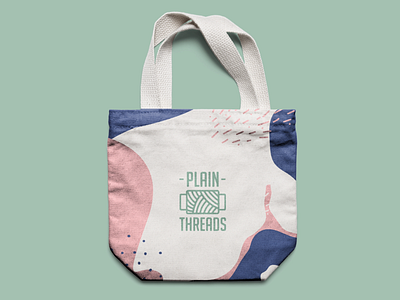 Plain Threads Tote bag brand branding graphic graphic design icon identity identity design logo logos mark