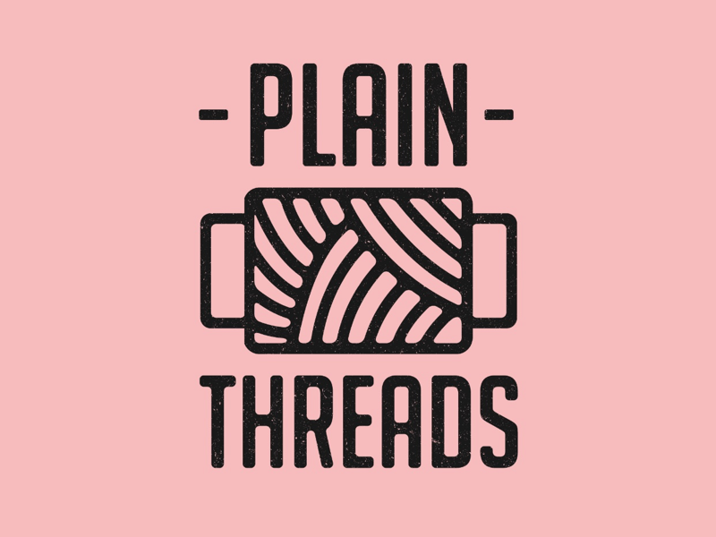 Plain Threads Logo modern minimalistic abstract logos layout design identity brand vector mark logo